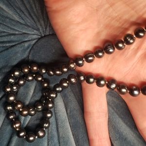 Authentic Black Freshwater Pearl Necklace